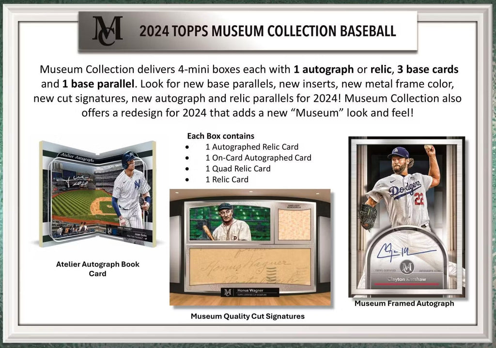 2024 Topps Museum Collection Baseball Hobby Trading Cards