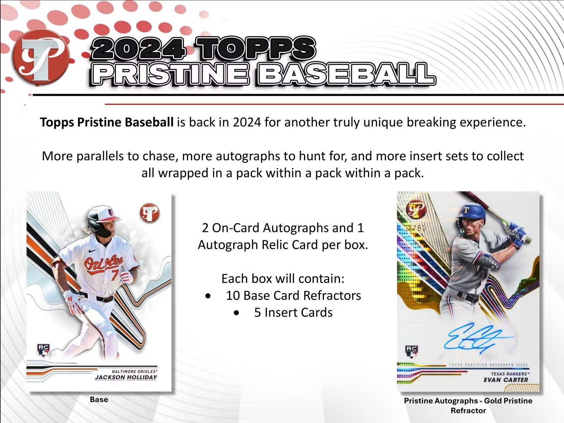 2024 Topps Pristine Baseball Hobby Trading Cards