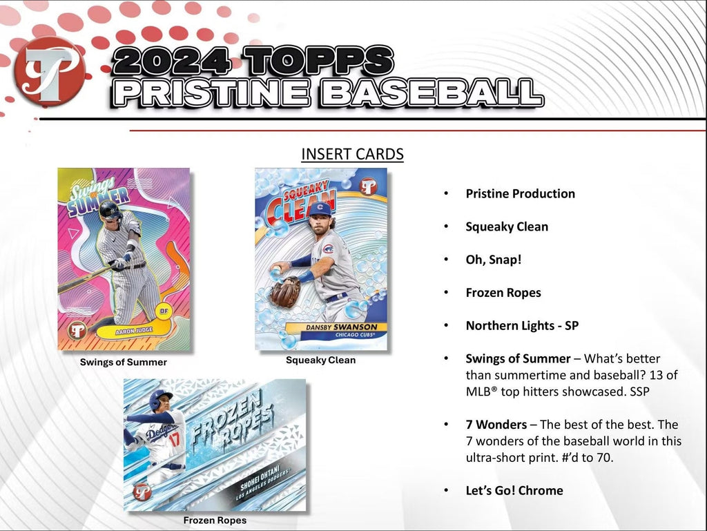 2024 Topps Pristine Baseball Hobby Trading Cards