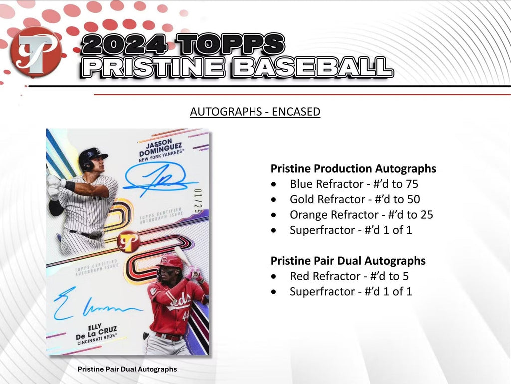 2024 Topps Pristine Baseball Hobby Trading Cards