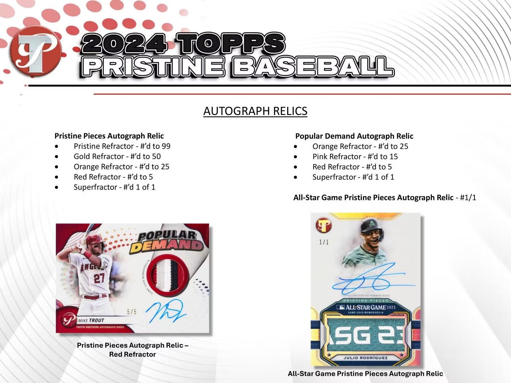 2024 Topps Pristine Baseball Hobby Trading Cards
