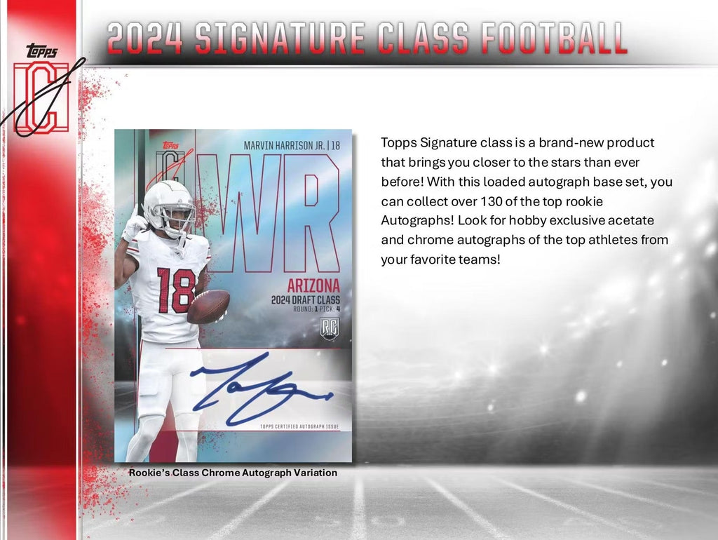 2024 Topps Signature Class Football Hobby Trading Cards