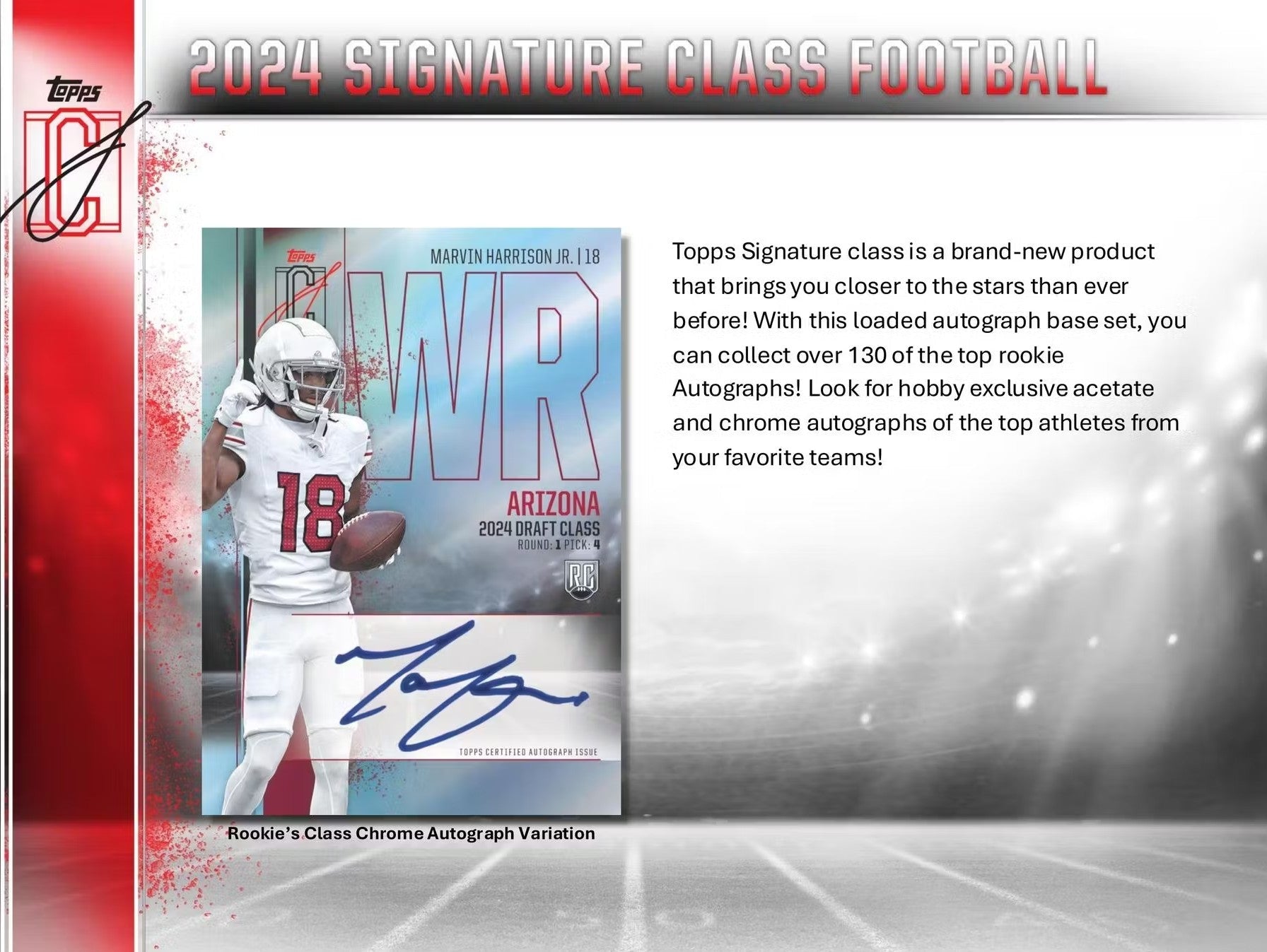 2024 Topps Signature Class Football Hobby Trading Cards