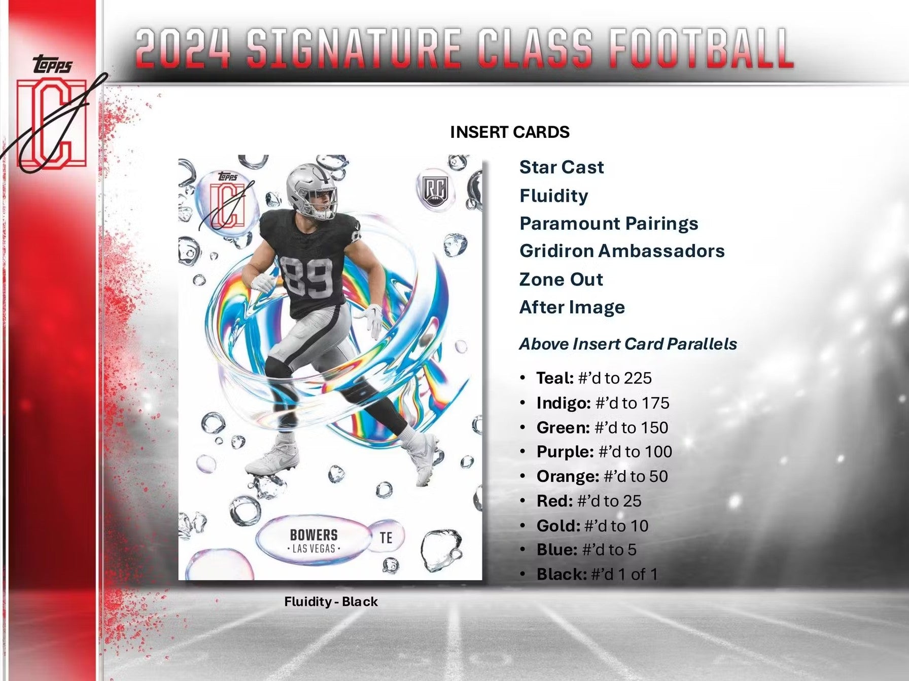 2024 Topps Signature Class Football Hobby Trading Cards
