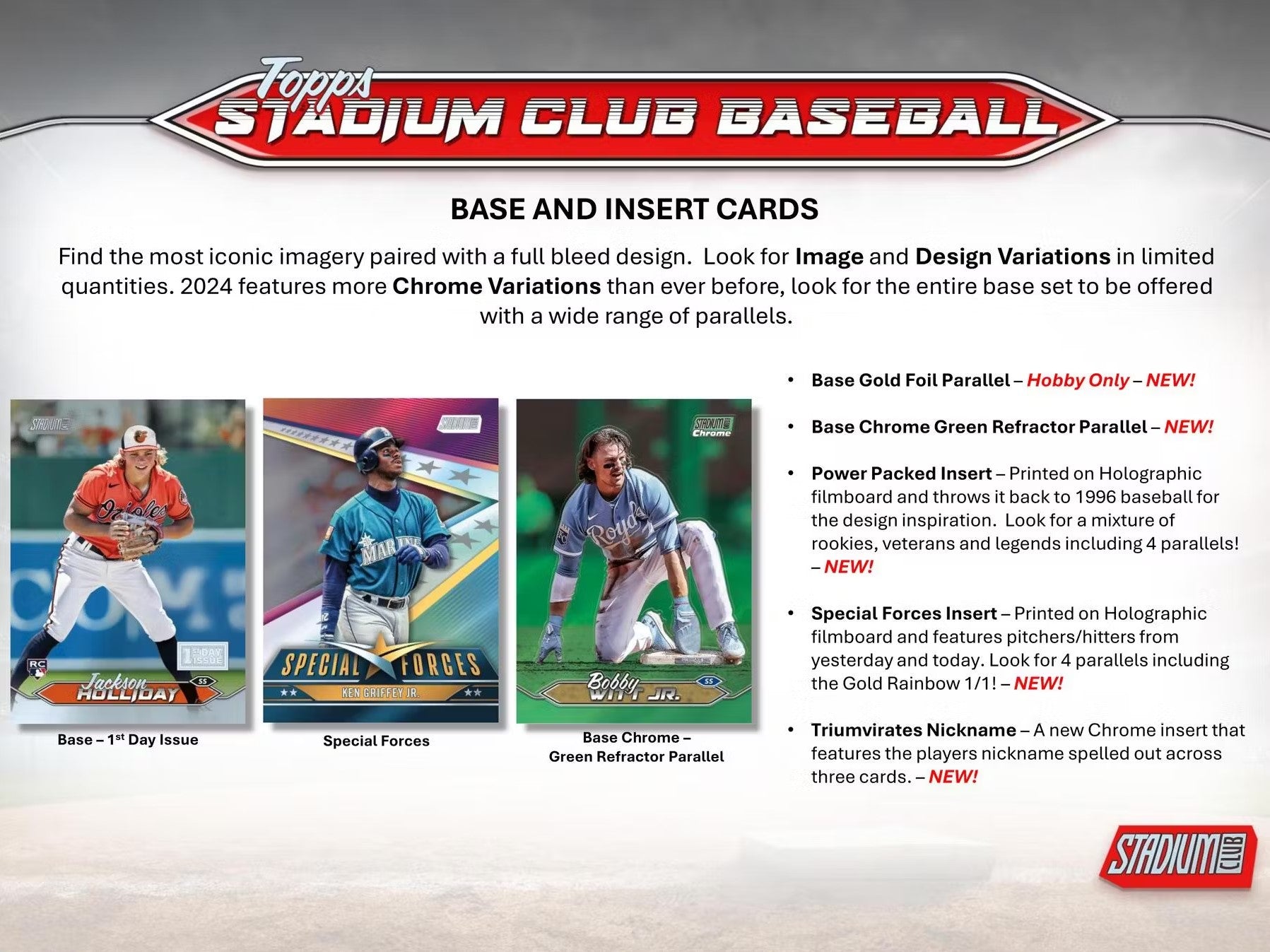 2024 Topps Stadium Club Baseball Hobby Trading Cards