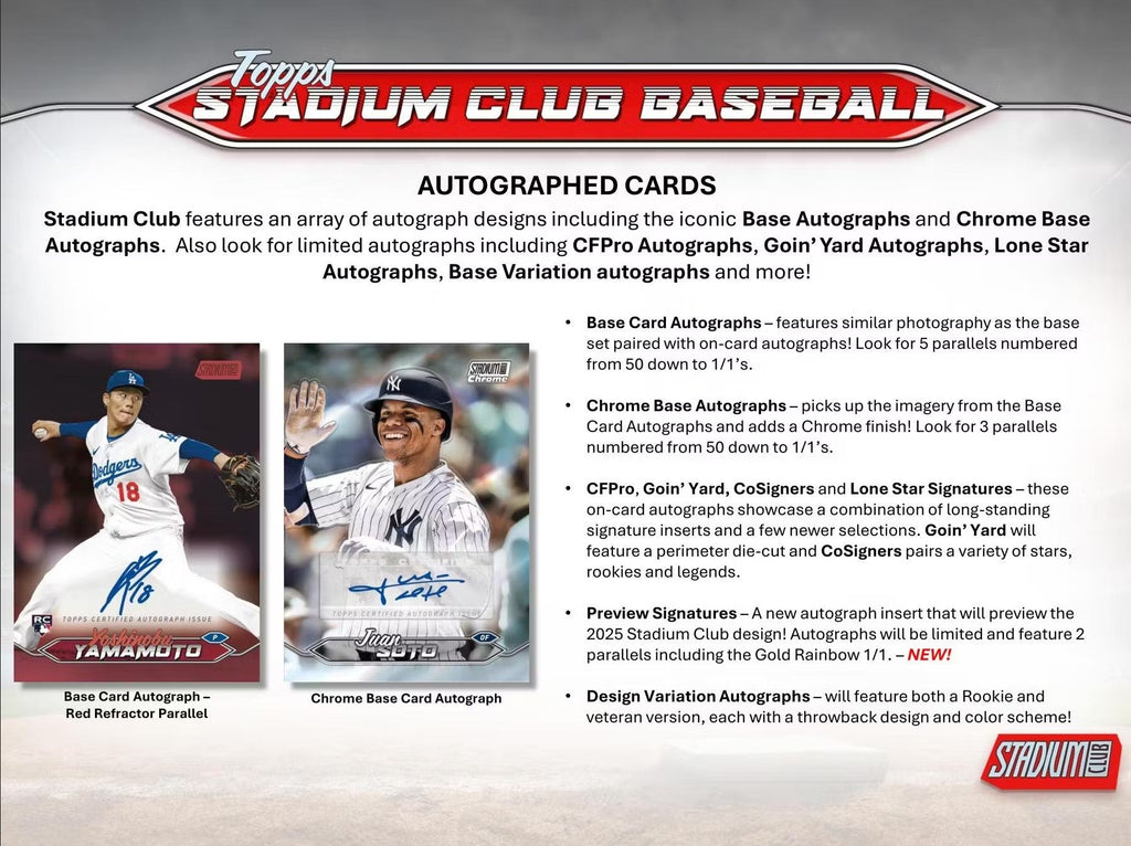2024 Topps Stadium Club Baseball Hobby Trading Cards
