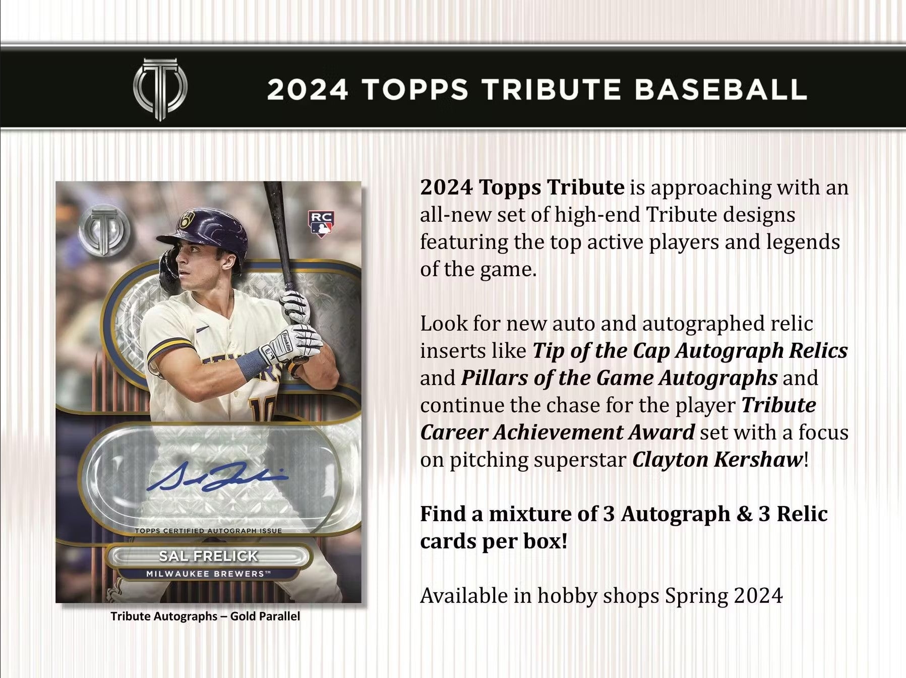 2024 Topps Tribute Baseball Hobby Trading Cards