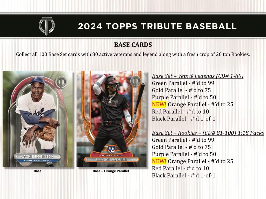 2024 Topps Tribute Baseball Hobby Trading Cards