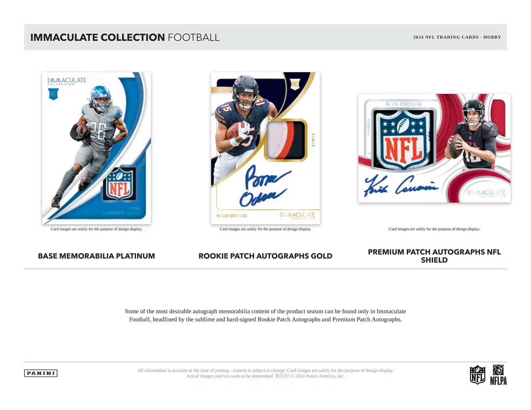 2024 Panini Immaculate Football FOTL Trading Cards