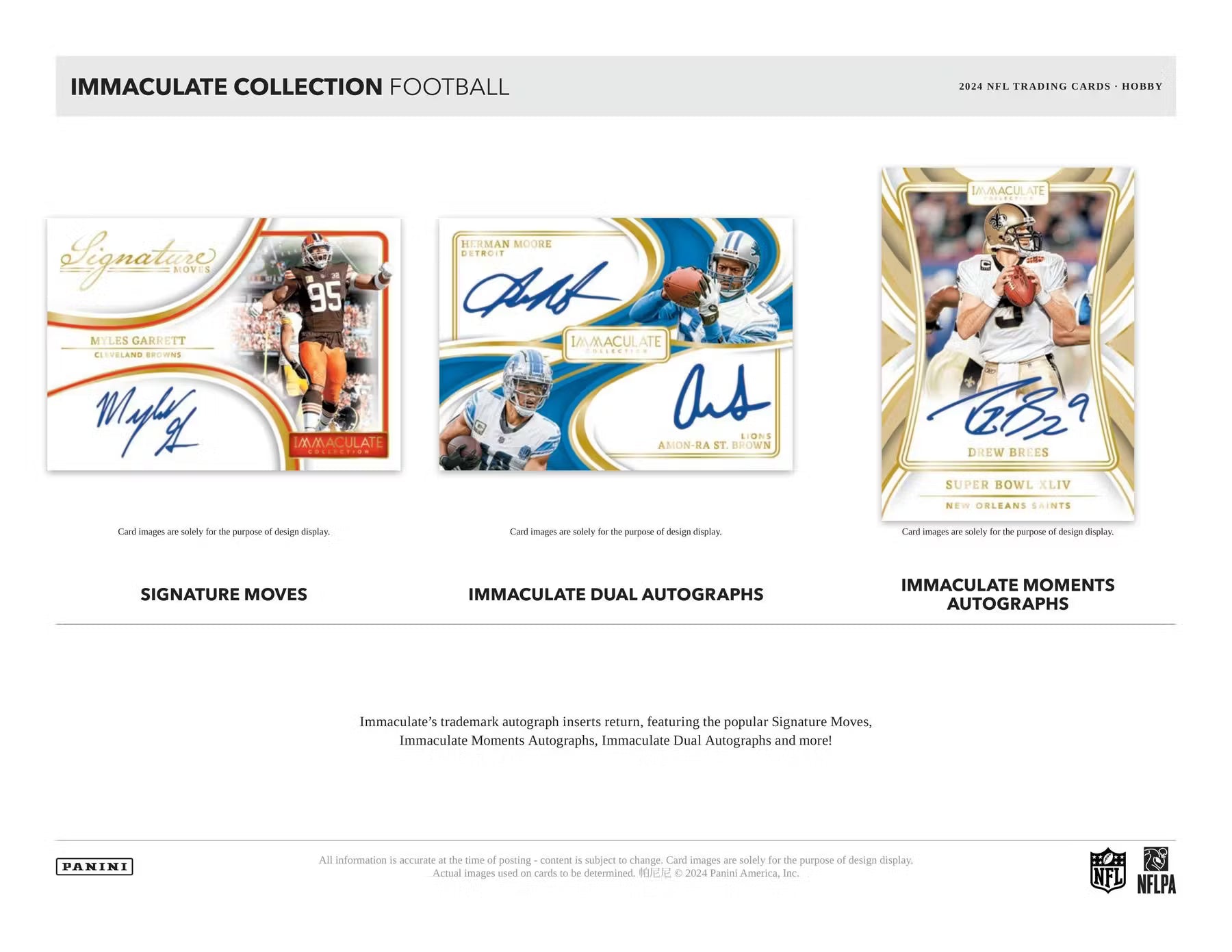 2024 Panini Immaculate Football Hobby Trading Cards