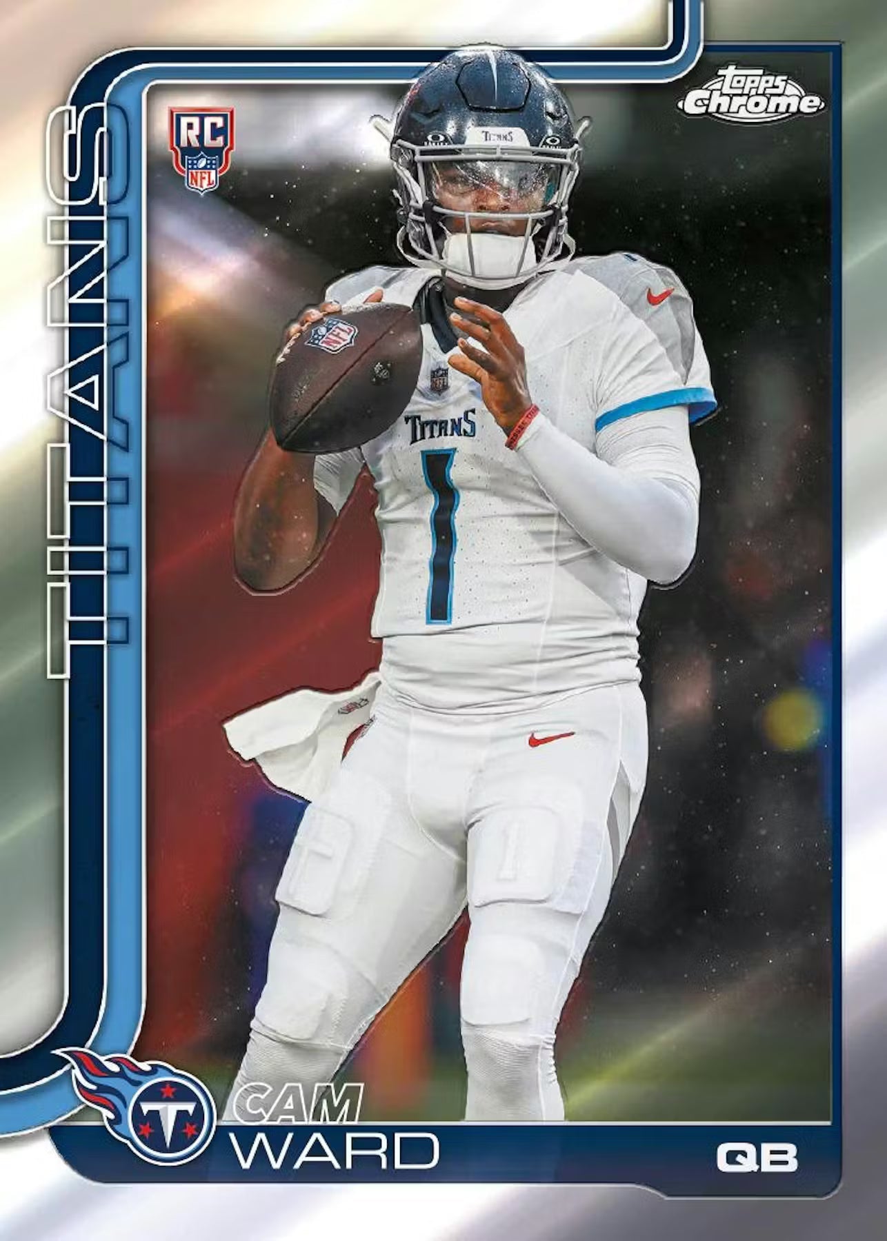 2025 Topps Chrome Football Hobby Jumbo Trading Cards