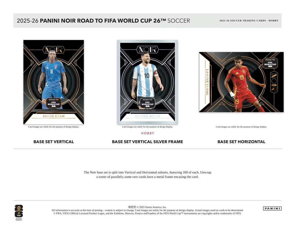 2025-26 Panini Noir Soccer Road to FIFA World Cup Hobby Trading Cards