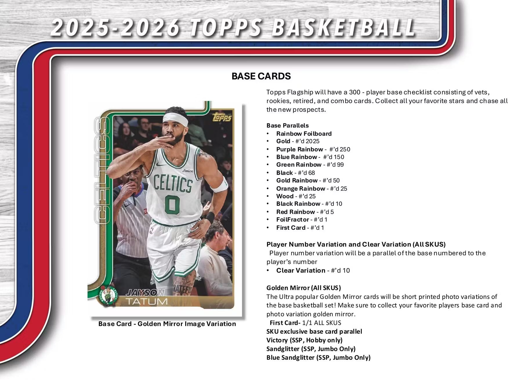 2025-26 Topps Basketball Jumbo Trading Cards