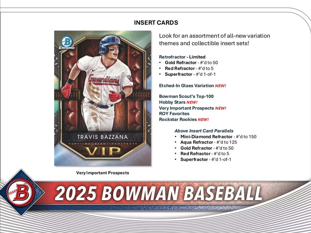 2025 Topps Bowman Baseball Breakers Delight Trading Cards