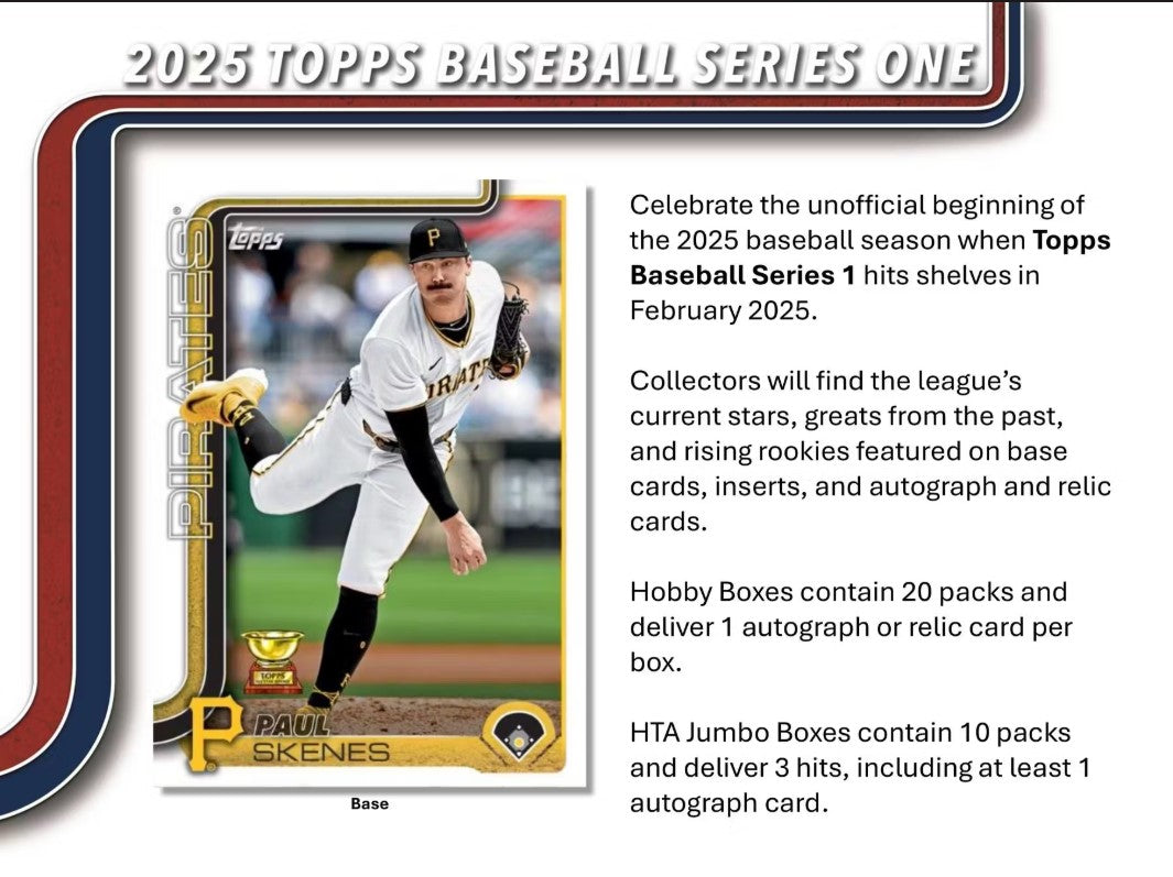 2025 Topps Series 1 Baseball Jumbo Trading Cards