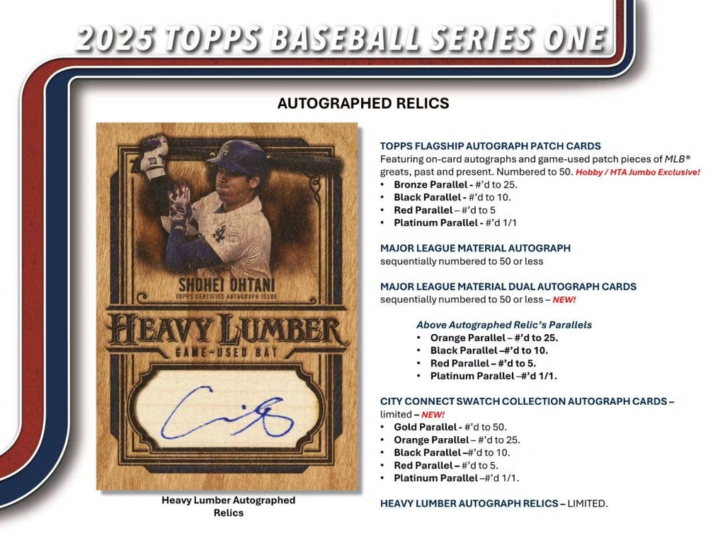 2025 Topps Series 1 Baseball Hobby Trading Cards