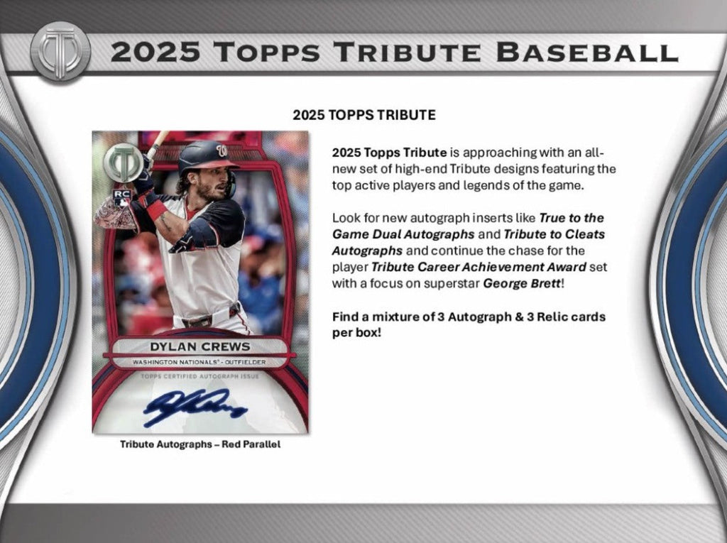 2025 Topps Tribute Baseball Hobby Trading Cards
