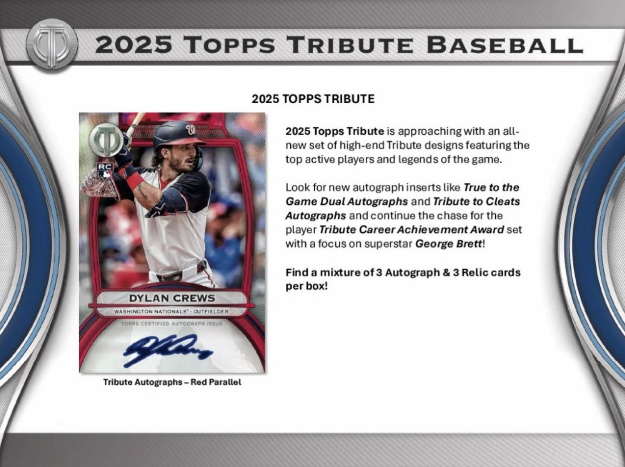 2025 Topps Tribute Baseball Hobby Trading Cards