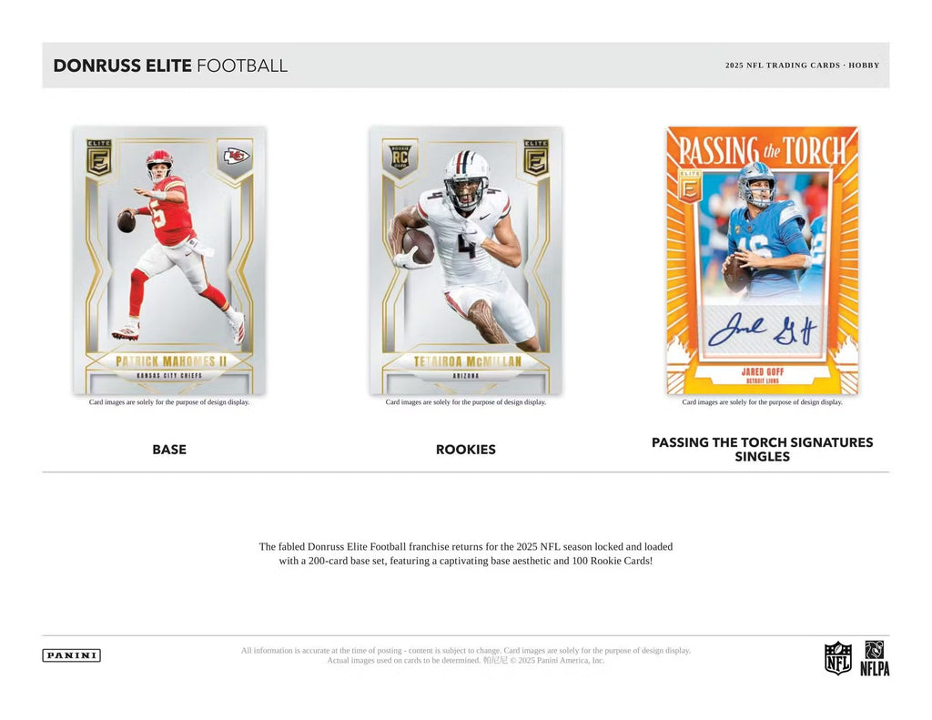 2025 Panini Donruss Elite Football Hobby Trading Cards