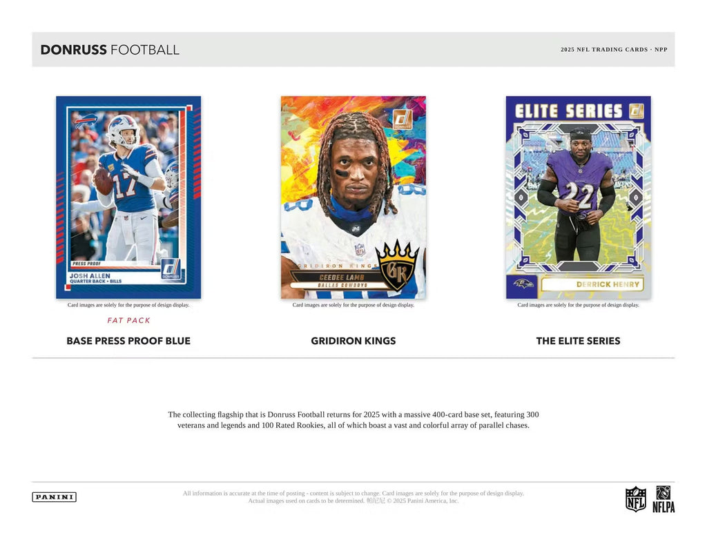 2025 Panini Donruss Football Mega Trading Cards LV