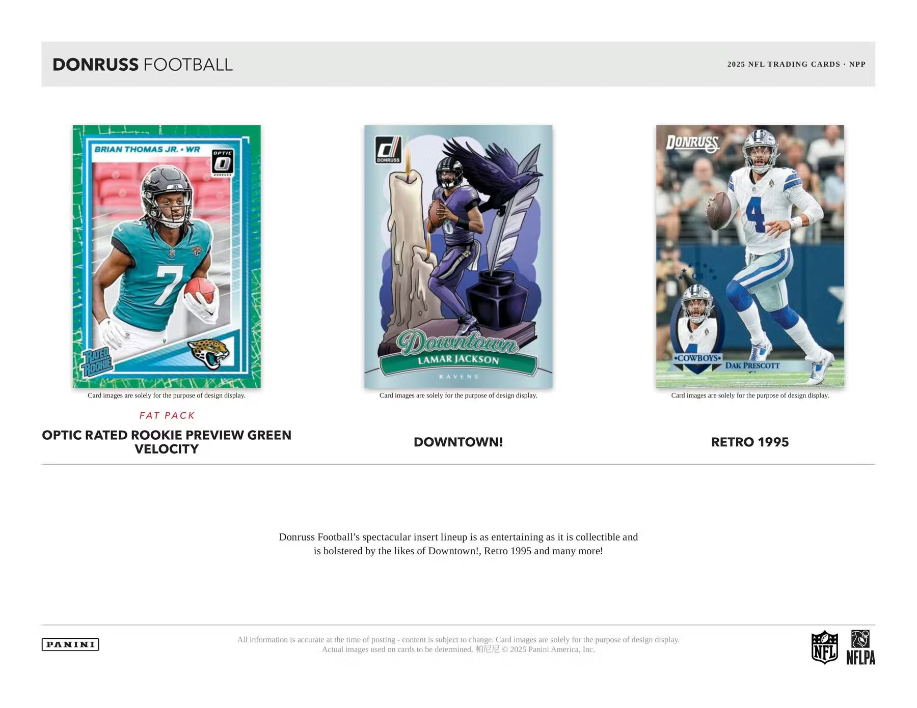 2025 Panini Donruss Football White Hot Rookies Blaster Trading Cards