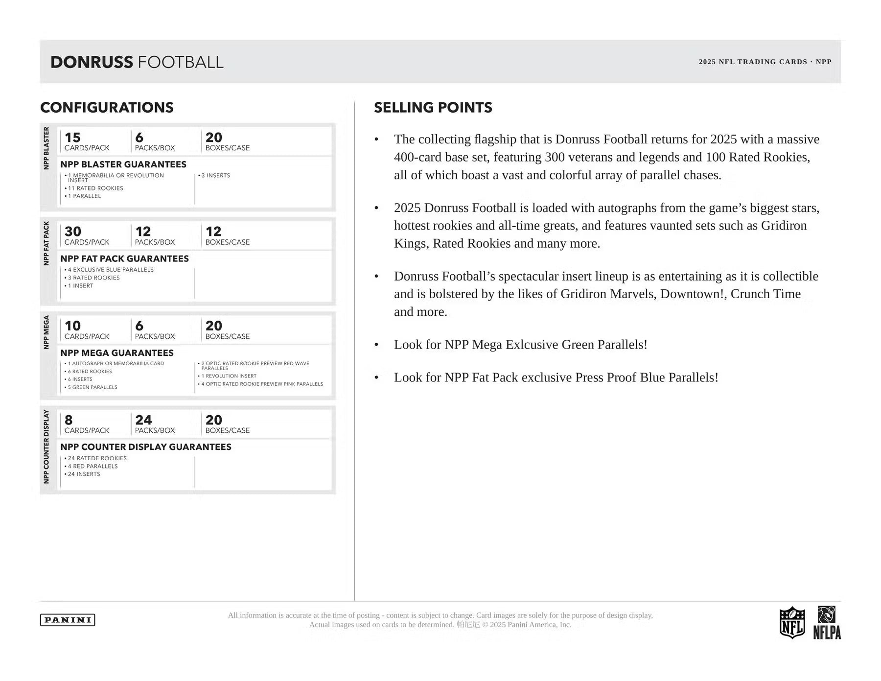 2025 Panini Donruss Football White Hot Rookies Blaster Trading Cards