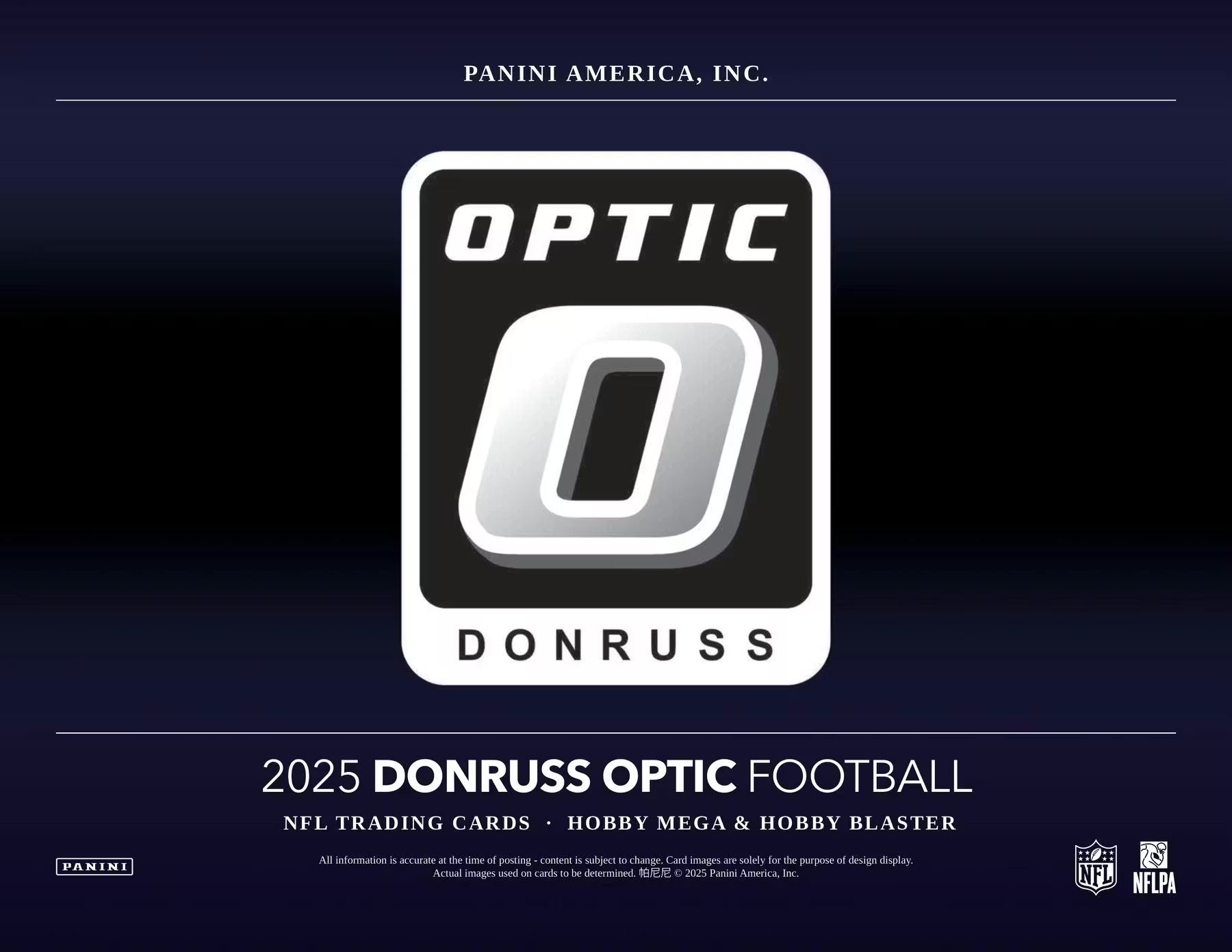 2025 Panini Donruss Optic Football Hobby Mega Trading Cards