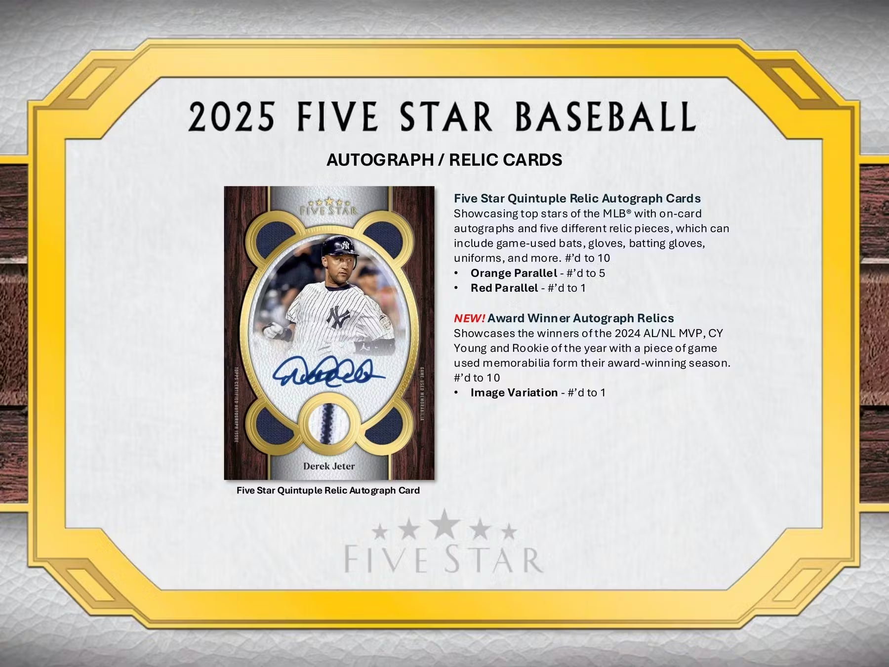 2025 Topps Five Star Baseball Hobby Trading Cards