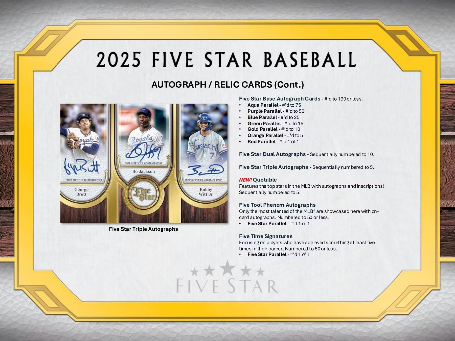 2025 Topps Five Star Baseball Hobby Trading Cards