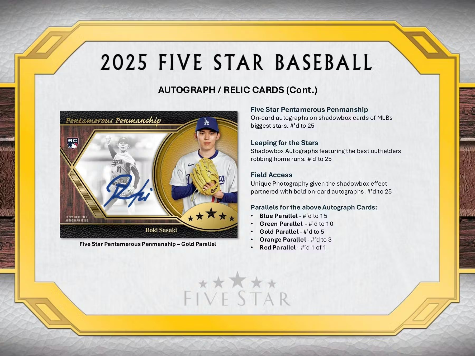 2025 Topps Five Star Baseball Hobby Trading Cards