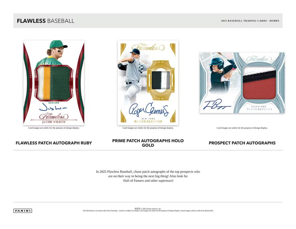 2025 Panini Flawless Baseball Hobby Trading Cards