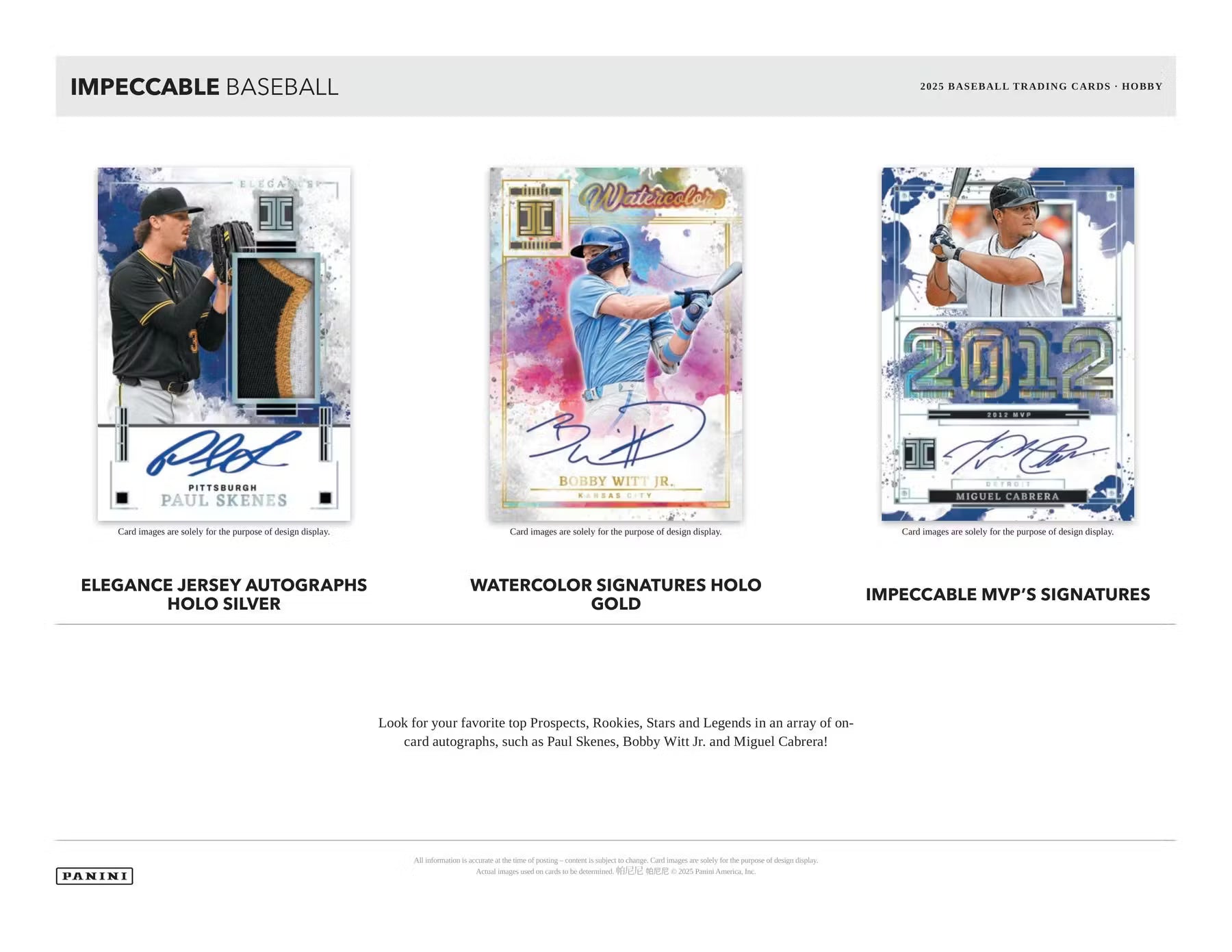 2025 Panini Impeccable Baseball Hobby Trading Cards