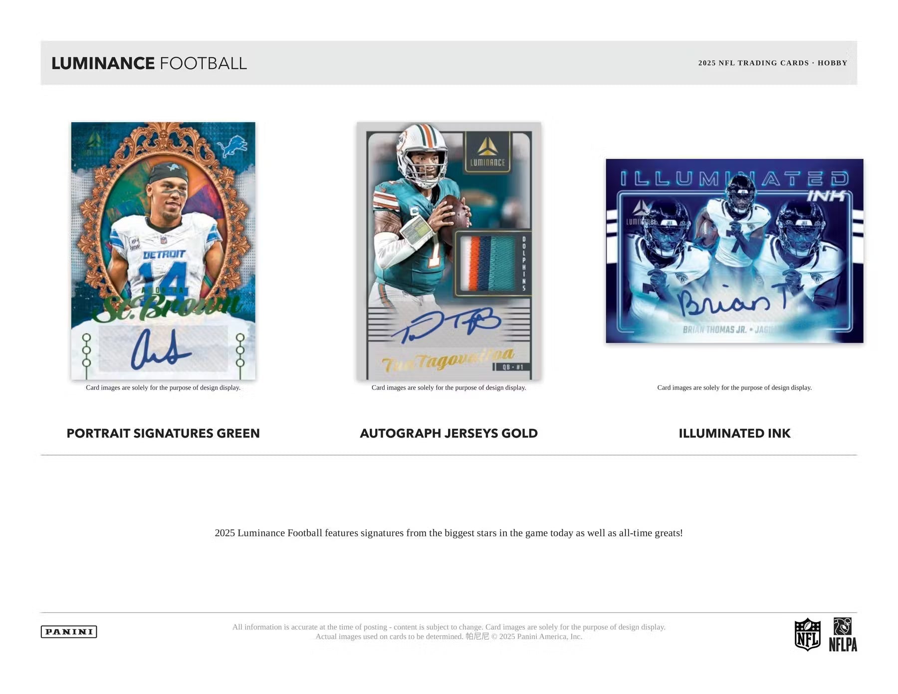 2025 Panini Luminance Football Hobby Trading Cards