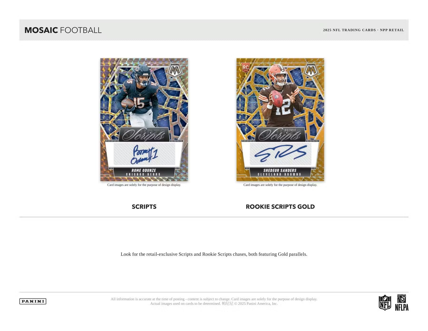 2025 Panini Mosaic Football Blaster Trading Cards