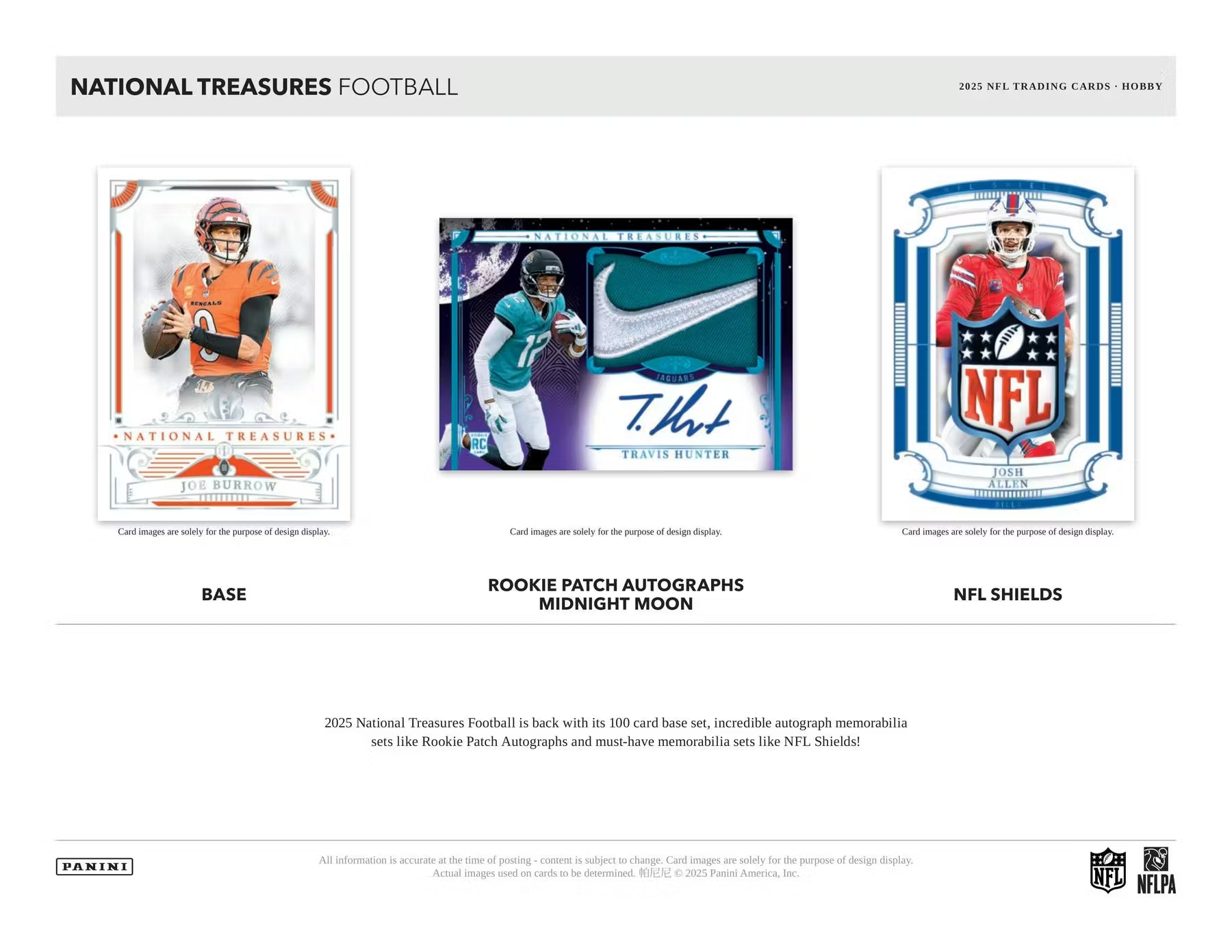 2025 Panini National Treasures Football Hobby Trading Cards