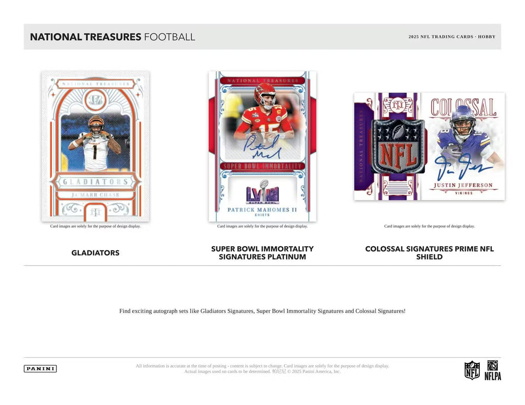 2025 Panini National Treasures Football Hobby Trading Cards