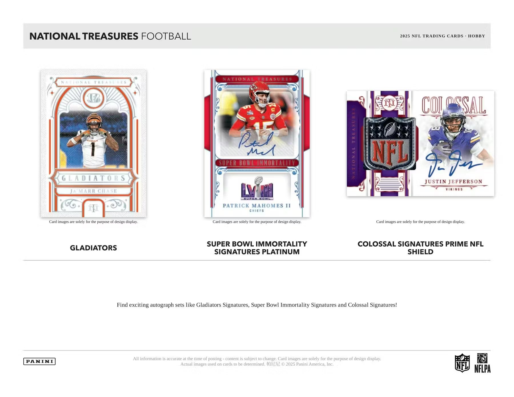 2025 Panini National Treasures Football Hobby Trading Cards