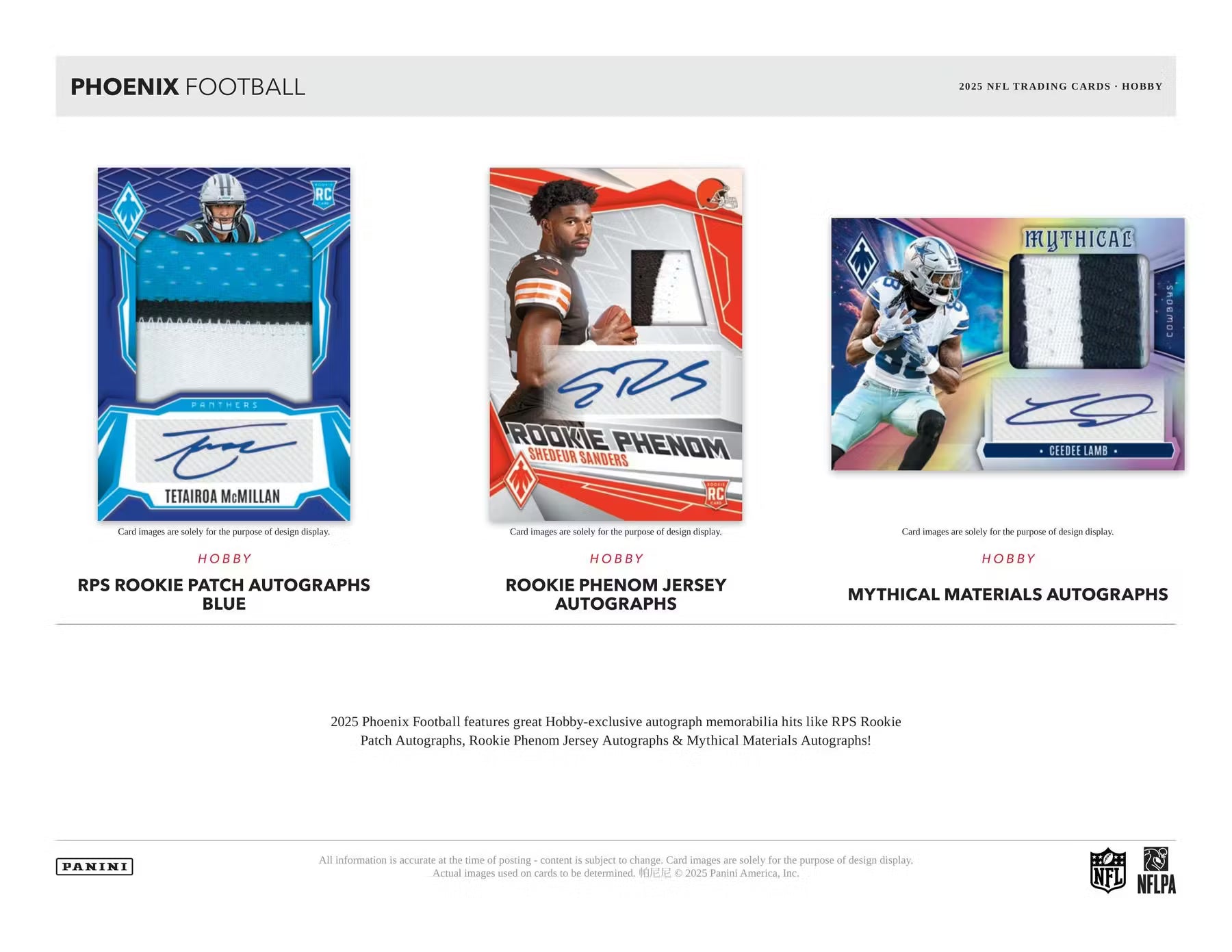 2025 Panini Phoenix Football Hobby Trading Cards