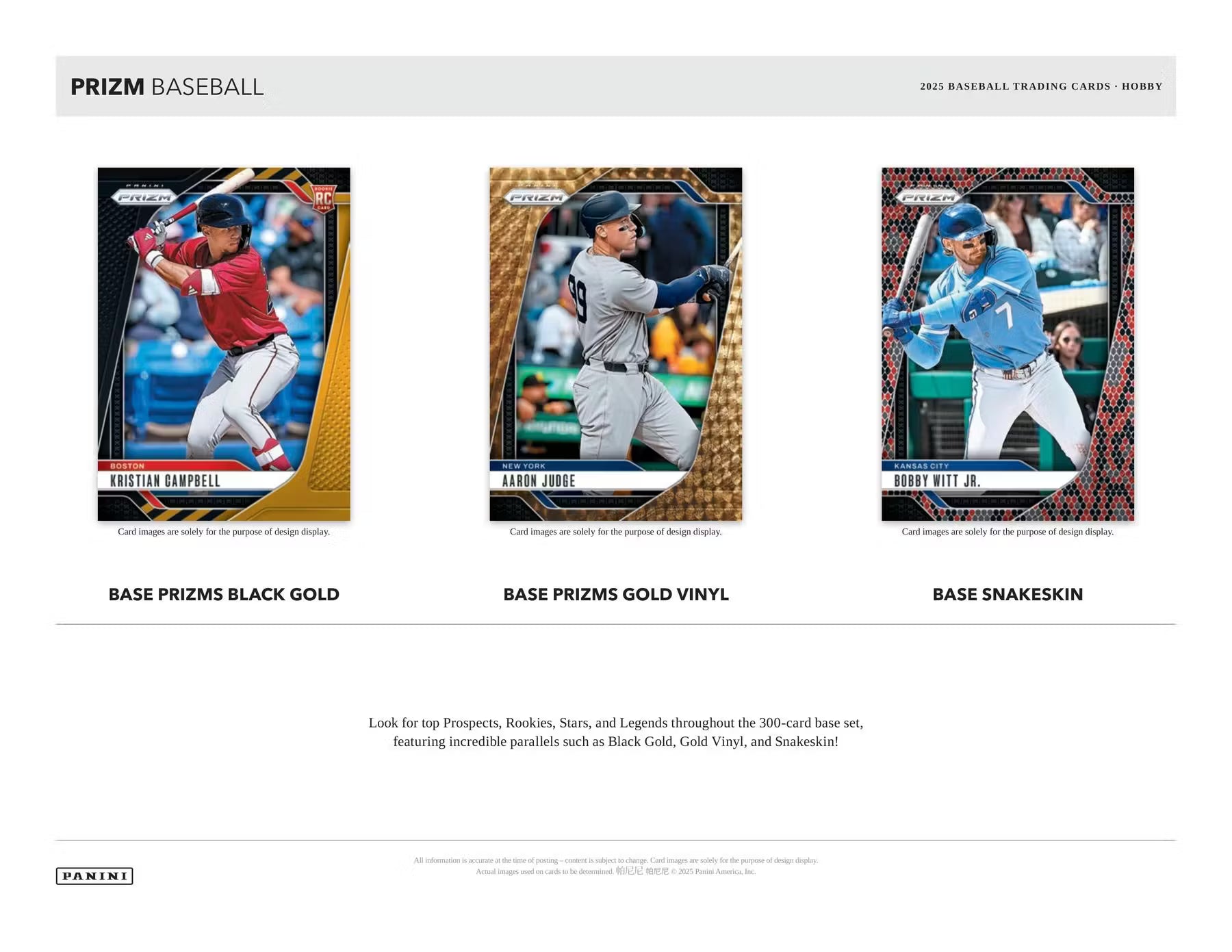 2025 Panini Prizm Baseball Hobby Trading Cards