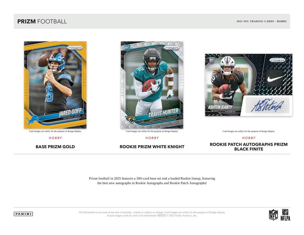2025 Panini Prizm Football Hobby Trading Cards