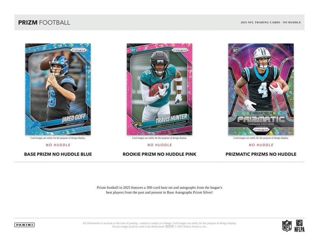2025 Panini Prizm Football No Huddle Trading Cards