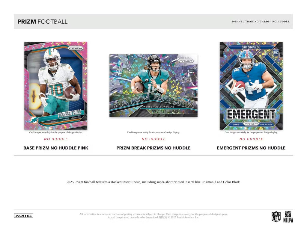 2025 Panini Prizm Football No Huddle Trading Cards