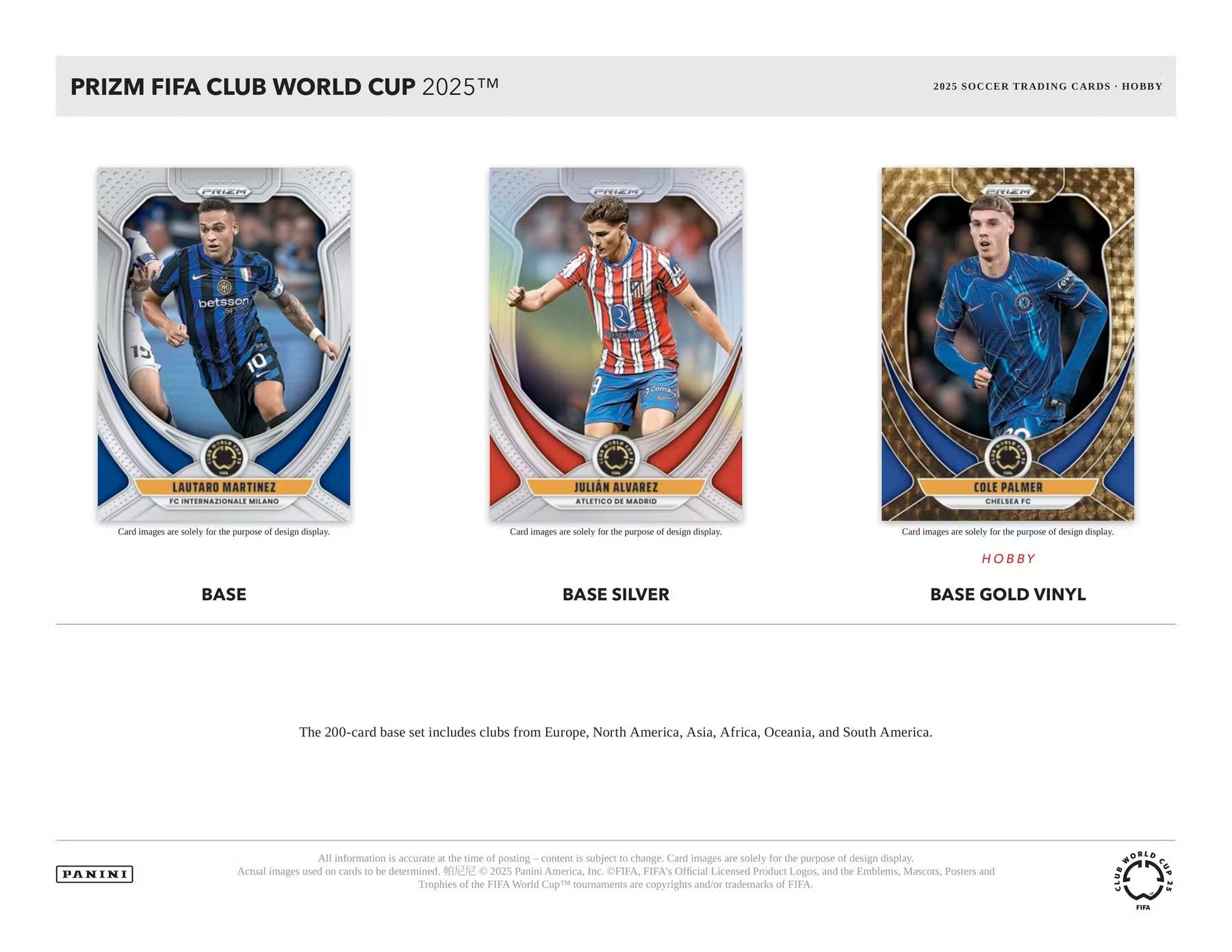 2025 Panini Prizm FIFA World Cup Soccer Hobby Trading Cards LV