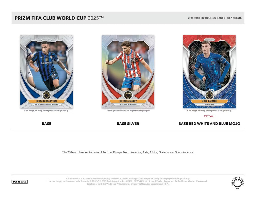 2025 Panini Prizm FIFA World Cup Soccer Mega Trading Cards LV