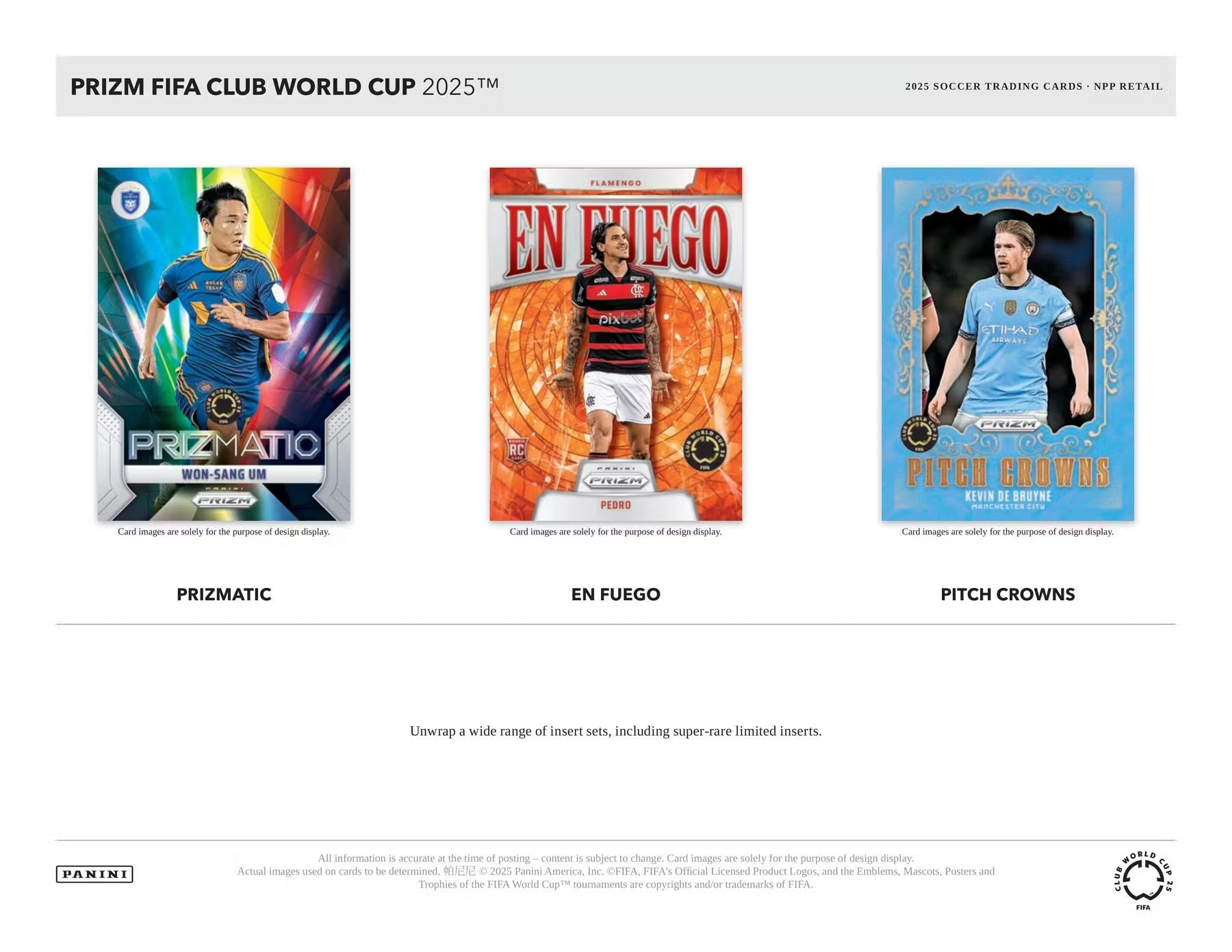 2025 Panini Prizm FIFA World Cup Soccer Mega Trading Cards LV