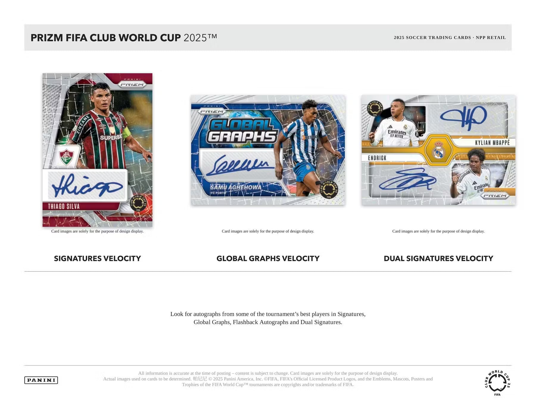 2025 Panini Prizm FIFA Club World Cup Soccer Blaster Trading Cards
