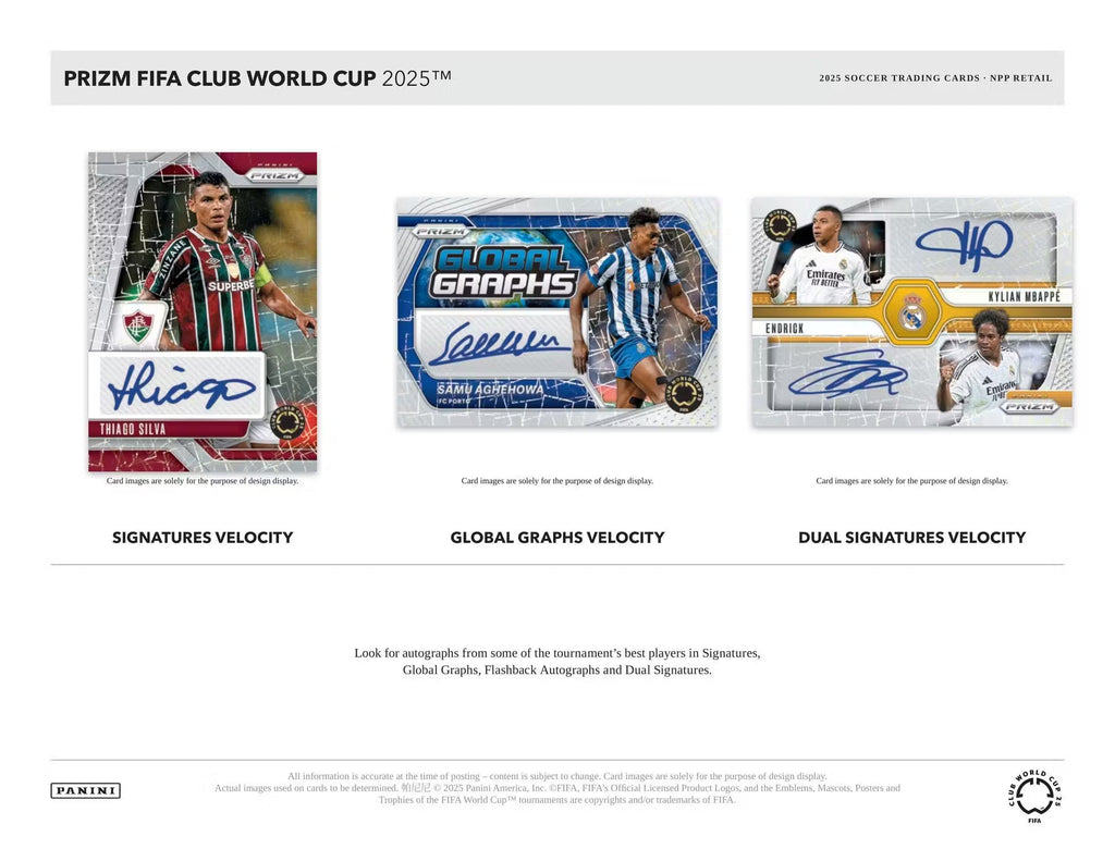2025 Panini Prizm FIFA World Cup Soccer Mega Trading Cards LV