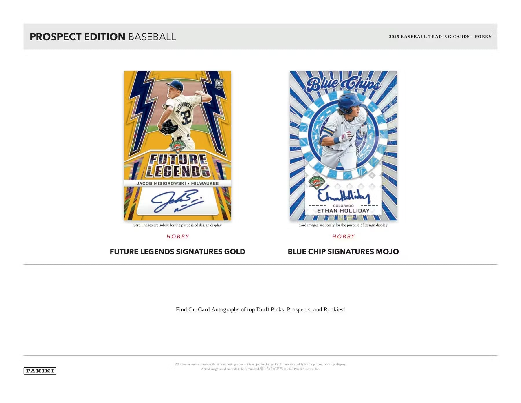 2025 Panini Prospect Edition Baseball Hobby Trading Cards