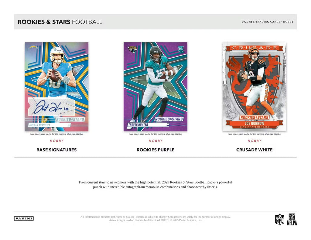 2025 Panini Rookies & Stars Football Hobby Trading Cards