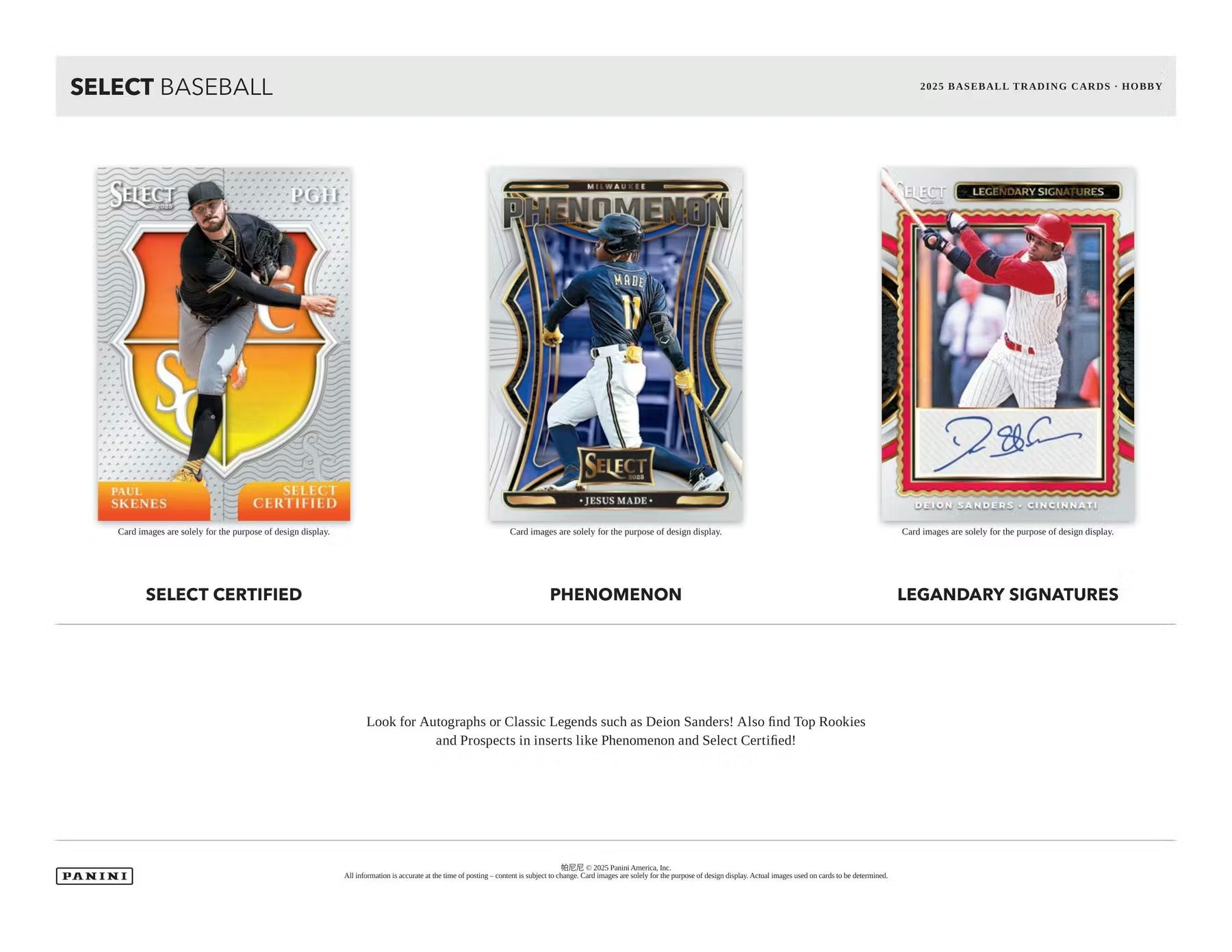 2025 Panini Select Baseball Hobby Trading Cards